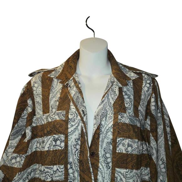 Vtg Marina de Rosa Women M Silk Blend Dress Paisley Acadamia Career Lightweight - Picture 6 of 16